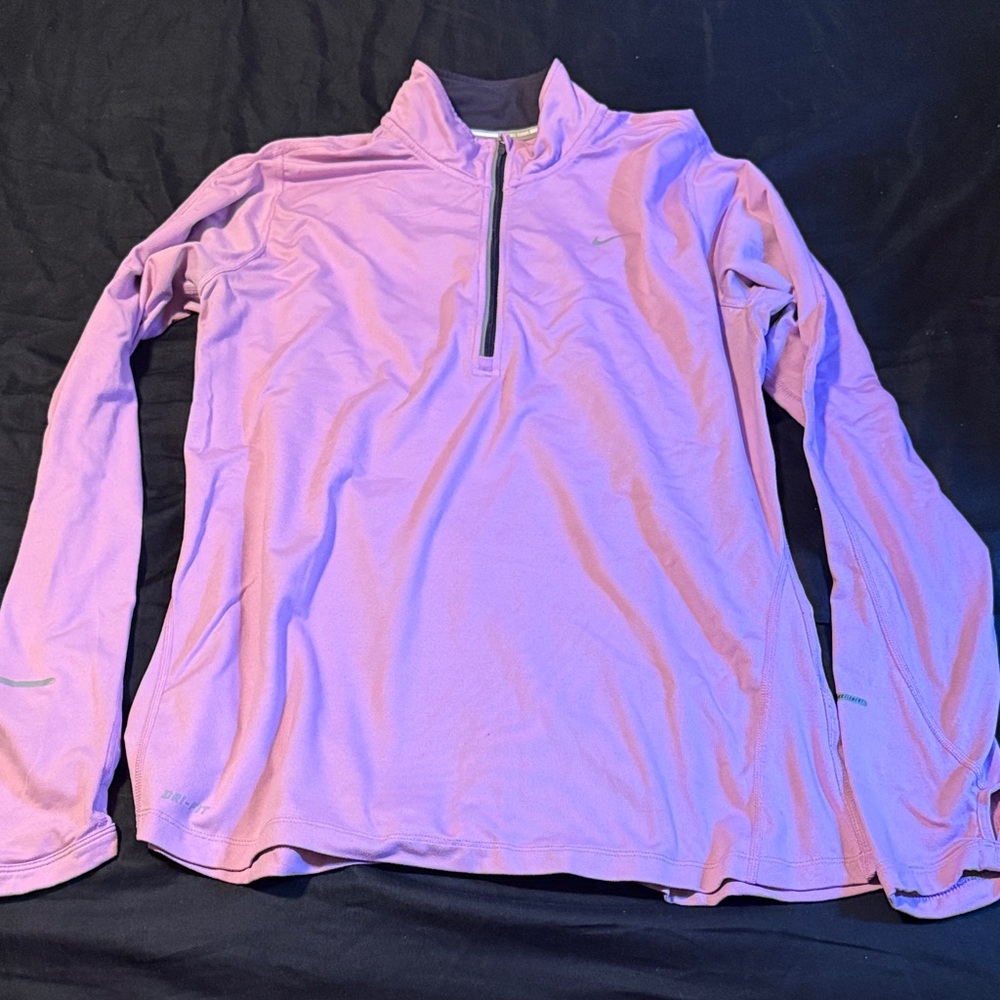 Purple Quarter-Zip Nike Running Pullover